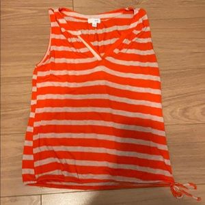 Orange striped tank top